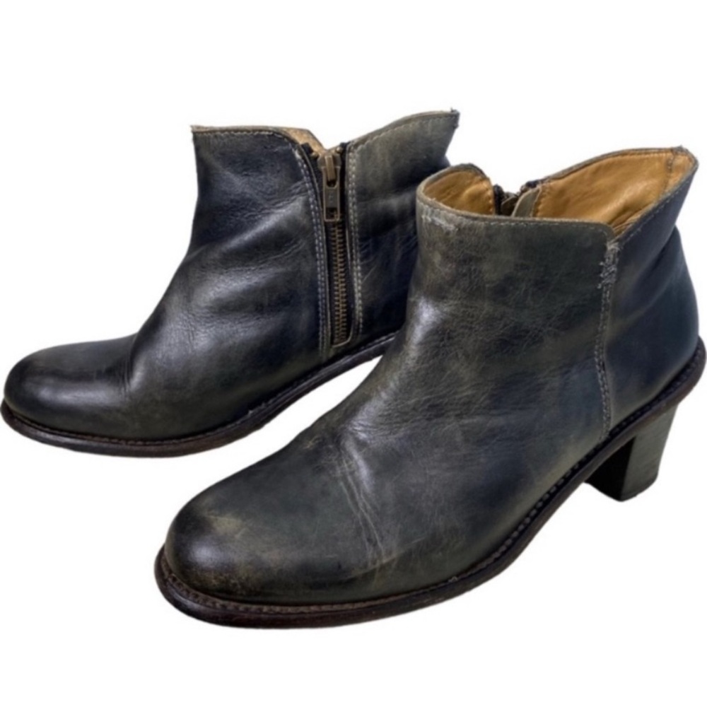 Bed Stu Distressed Leather Cobbler Sonic Bench Made Ankle Heeled Booties Shoes 9 - Picture 8 of 13